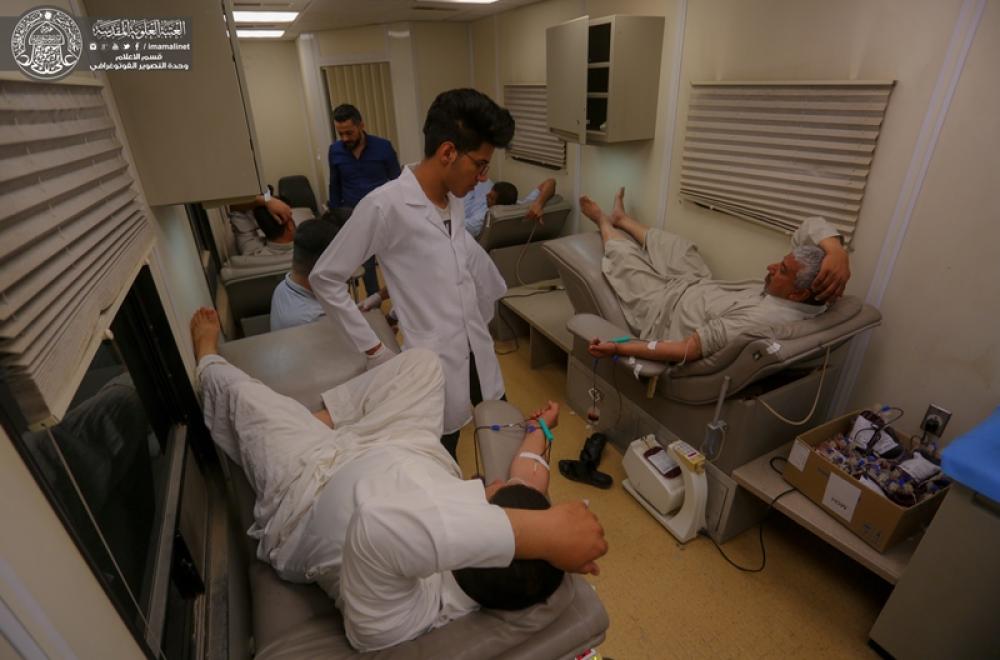 المفرزة الطبية في العتبة العلوية المقدسة تستقبل اكثر من 1500 متبرع بالدم منذ بداية شهر رمضان المبارك
