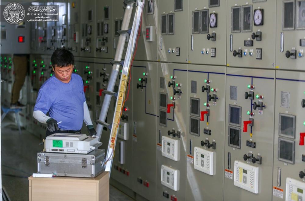 الكوادر الهندسية في محطة العتبة العلوية لتحويل الطاقة الكهربائية تعلن عن نسب إنجاز متقدمة