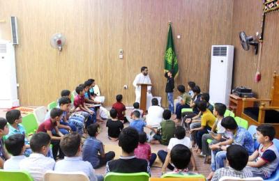 قسم الشؤون الدينية في العتبة العلوية المقدسة يقيم برنامج الدورة الصيفية في مجمع قنبر السكني