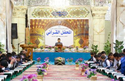 دار القرآن الكريم في العتبة العلوية تقيم محفلاً قرآنياً باستضافة مدرسة الصافي النجفي