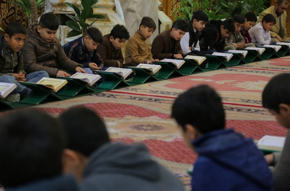 دار القرآن الكريم في العتبة العلوية تقيم محفلاً قرآنياً باستضافة "مدرسة شيبة الحمد"