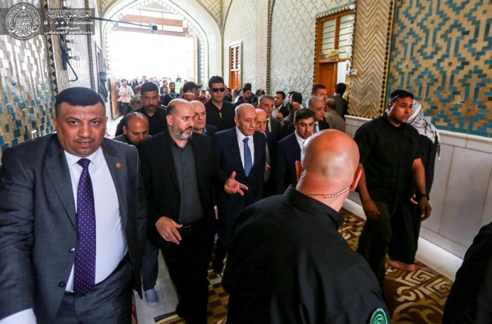 رئيس مجلس النواب اللبناني يتشرف بزيارة مرقد أمير المؤمنين علي بن أبي طالب(عليه السلام)