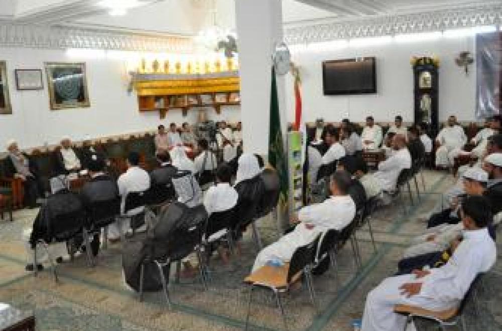 سماحة الامين العام للعتبة العلوية المقدسة يلتقي بمؤسسة دار الحكمة في محافظة ميسان