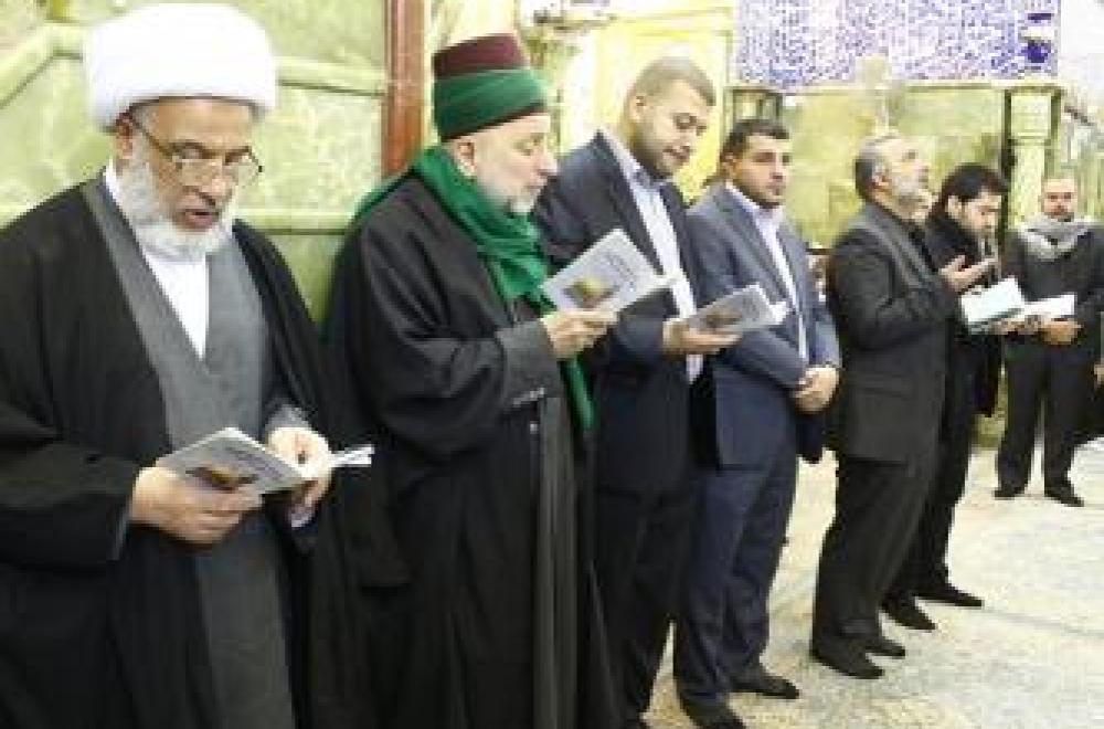 الأمين العام للعتبة الحسينية المقدسة والوفد المرافق له يتشرَّف بزيارة العتبة العلوية المقدسة