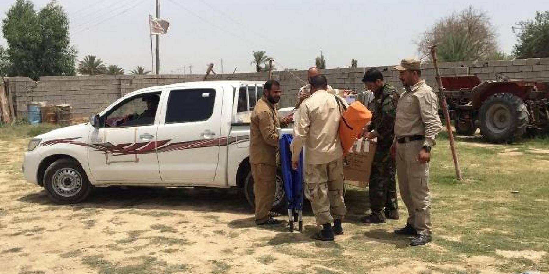 لجنة الإرشاد والتعبئة للدفاع عن عراق المقدسات تواصل دعم فرقة الإمام علي (عليه السلام) القتالية بالكوادر والمستلزمات الطبية
