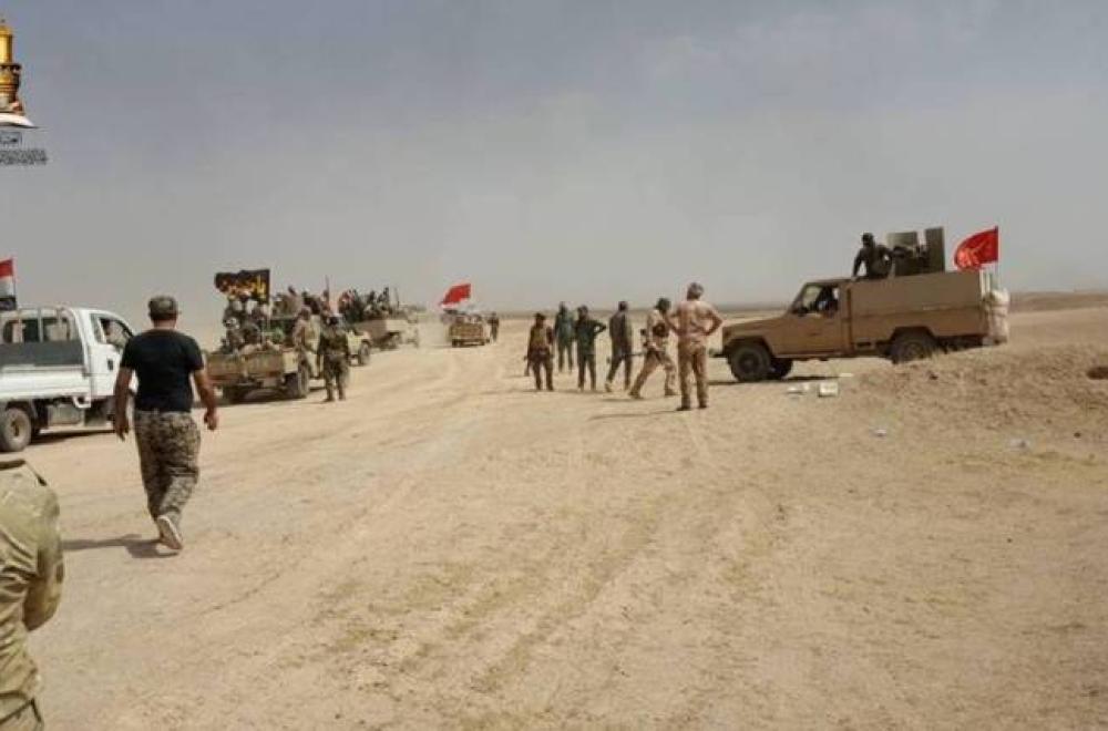 لجنة الإرشاد والتعبئة للدفاع عن عراق المقدسات تشرف على قافلة أهالي الهاشمية لدعم المقاتلين في جبال حمرين